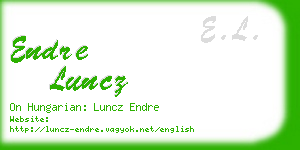endre luncz business card